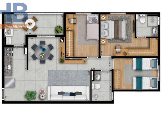 #AP5440 - Apartamento Varanda Gourmet para Venda em São José dos Campos - SP - 2