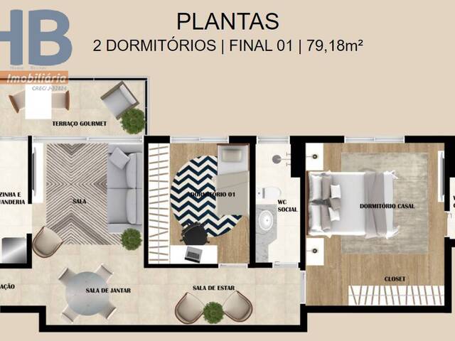 #LC4132 - Apartamento Varanda Gourmet para Venda em São José dos Campos - SP - 3