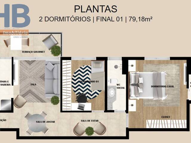 Apartamento Varanda Gourmet para Venda em São José dos Campos - 4