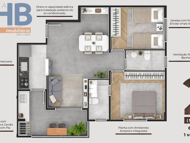 Apartamento Varanda Gourmet para Venda em São José dos Campos - 5